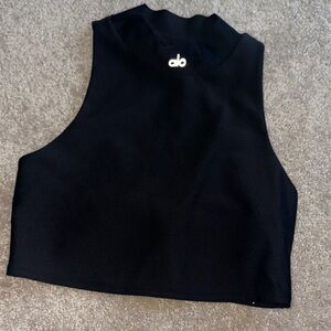ALO Yoga Black Sleeveless Crop Top